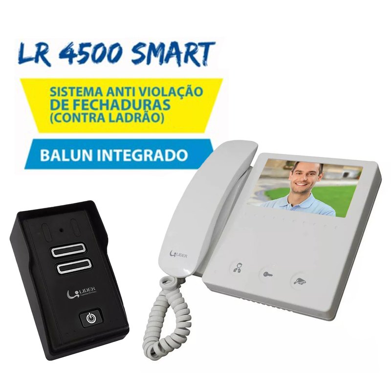 video porteiro smart 4 3 lcd lr4500 lider ilustracao