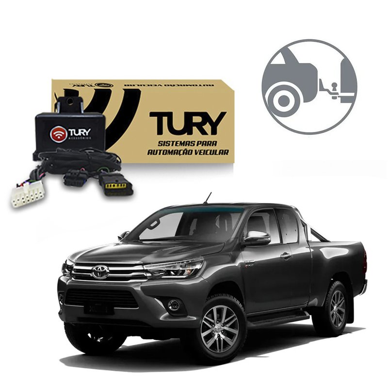 modulo de reboque para engates toyota hilux connect 2 e tury