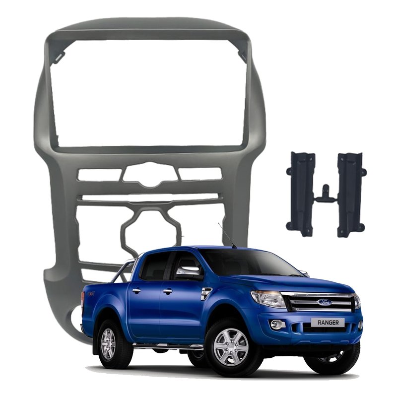 moldura 9 polegadas ranger 2013 2016 xlt sem gps fiamon grafite