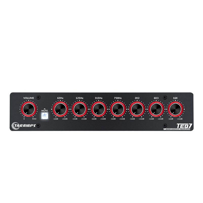 equalizador grafico estereo 7 bandas teq 7 taramps vermelho