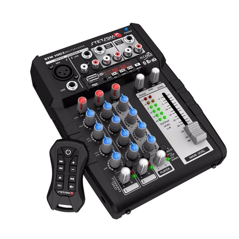 mesa de som automotiva multiplayer stm 1003 stetsom