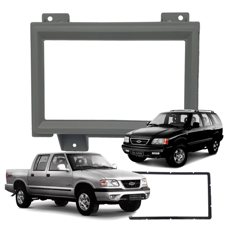 moldura painel gm s10 blazer 1995 a 2000 fiamon 5940 cinza
