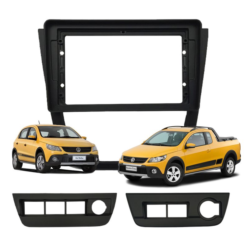 moldura 9 polegadas gol g5 rallye e saveiro cross fiamon 5977 preta