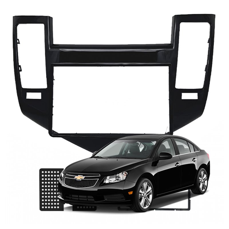 moldura 2 din painel gm cruze 2011 a 2014 fiamon 6030 black piano