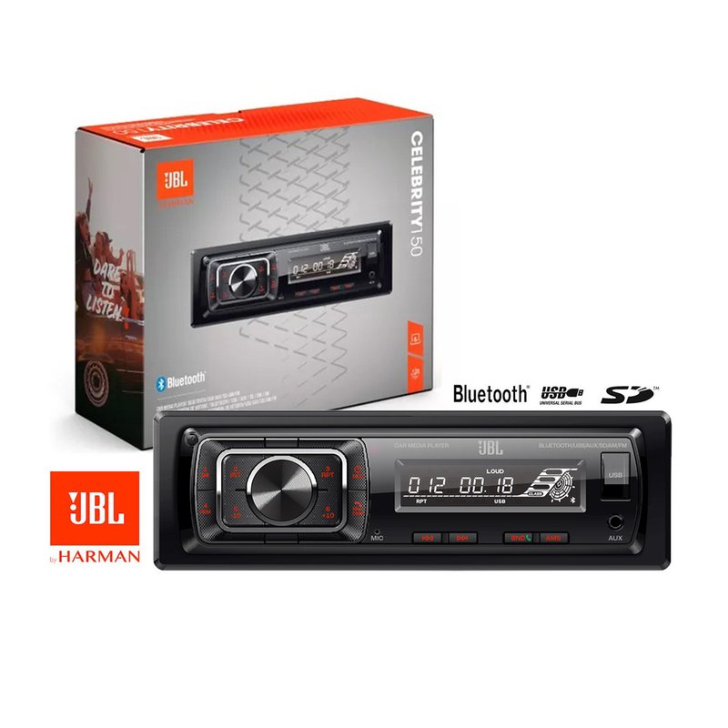 radio automotivo mp3 player bluetooth usb sd card aux fm jbl celebrity 150