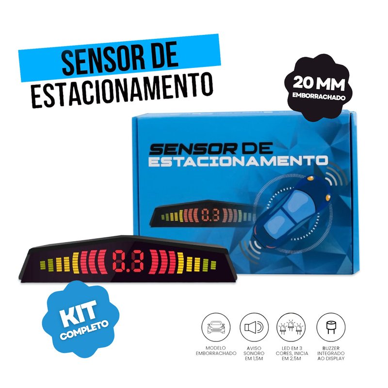 sensor estacionamento m7 emborrachado