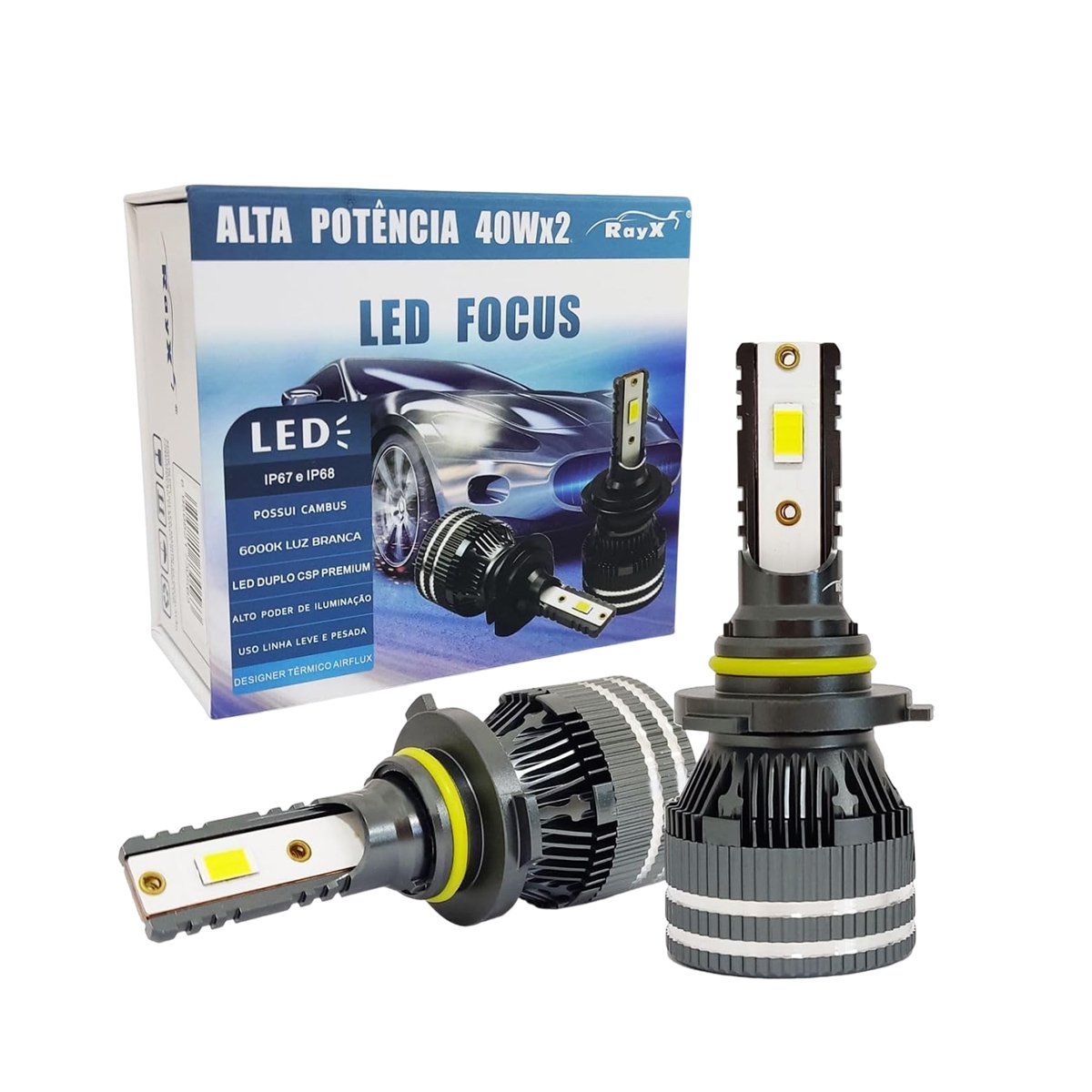 Kit Lâmpada Led Focus 12.000 Lúmens H11 6000K Bivolt Rayx