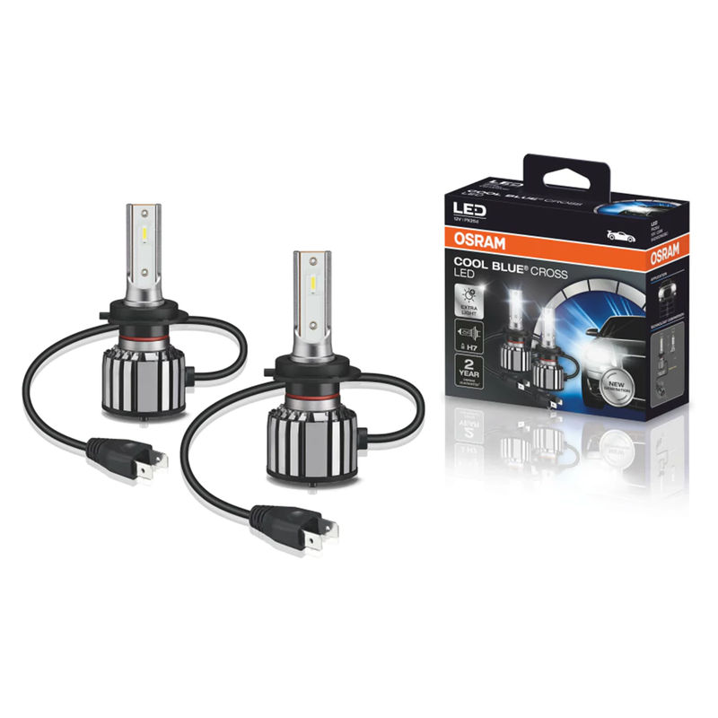 kit led cool blue cross h7 osram 64210cw cbc potencia 23w tensao 12v 2 anos de garantia 6000k branca azulada