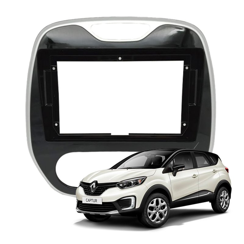 moldura 9 pol captur 2017 2018 2019 2020 2021 fiamon 4221 black