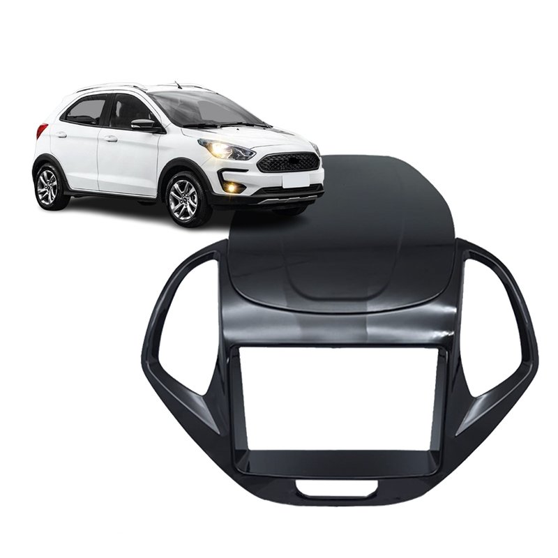moldura 2 din ford ka freestyle 2019 a 2021 fiamon black piano