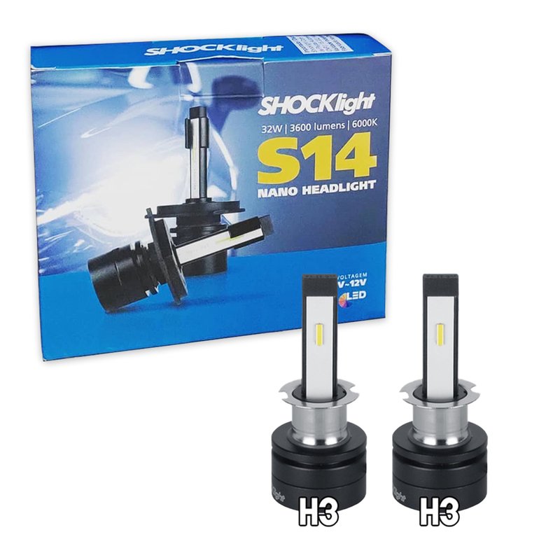 led h3 shocklight s14 nano headlight