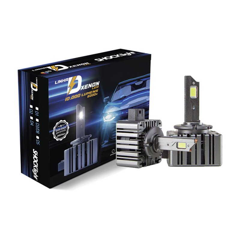 kit xenon led 6000k 12v shocklight slx6 d1