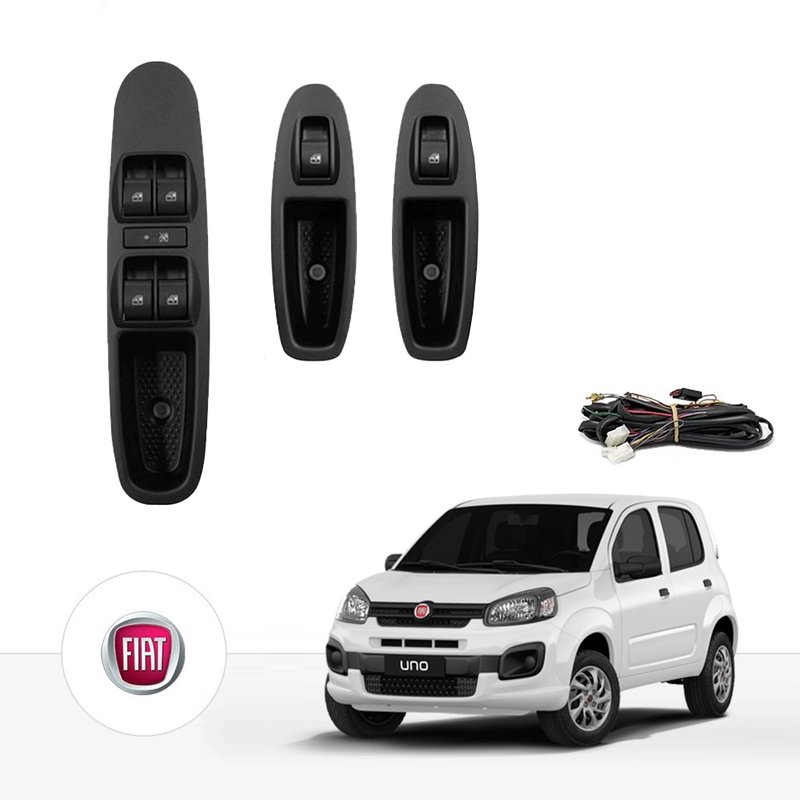 kit vidro eletrico antiesmag novo uno attractive traseiro tragial