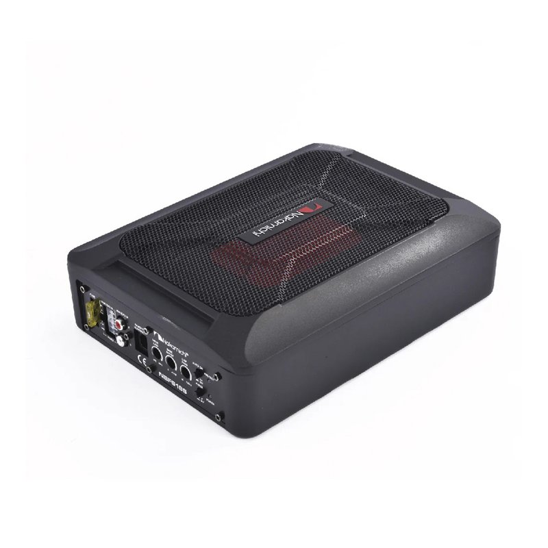 caixa ativa slim subwoofer 6x8 aluminio nbf618s nakamichi