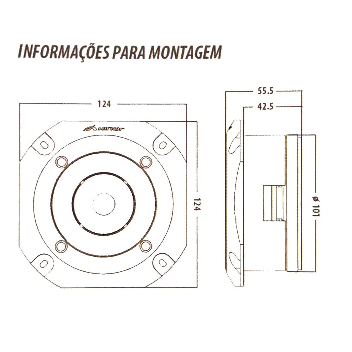 Kit Par Super Tweeter Hinor 5hi300 8 Ohms